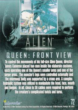 1998 Inkworks Alien Legacy #72 Queen: Front View Back