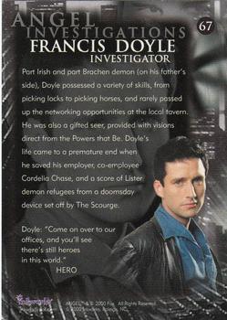 2000 Inkworks Angel Season 1 #67 Francis Doyle - Investigator Back