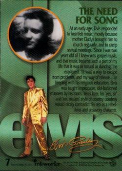 1999 Inkworks Elvis Presley Platinum #7 The need for Song Back