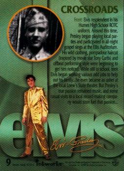 1999 Inkworks Elvis Presley Platinum #9 Crossroads Back