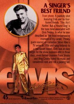 1999 Inkworks Elvis Presley Platinum #45 A Singer's Best Friend Back