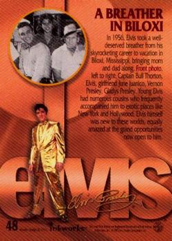 1999 Inkworks Elvis Presley Platinum #48 A Breather in Biloxi Back