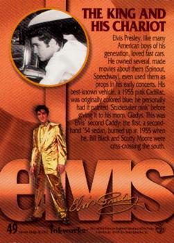 1999 Inkworks Elvis Presley Platinum #49 The King and His Chariot Back
