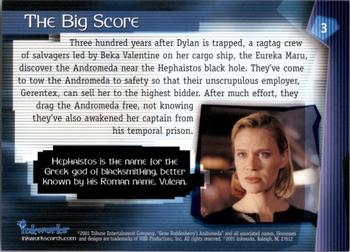 2001 Inkworks Andromeda Season 1 #3 The Big Score Back