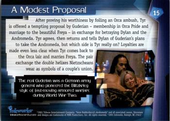 2001 Inkworks Andromeda Season 1 #15 A Modest Proposal Back