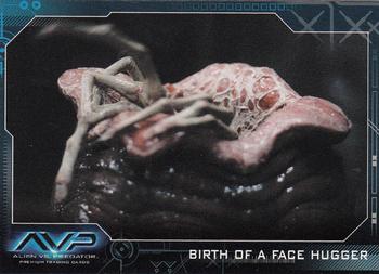 2004 Inkworks Alien vs. Predator #25 Birth of a Face Hugger Front