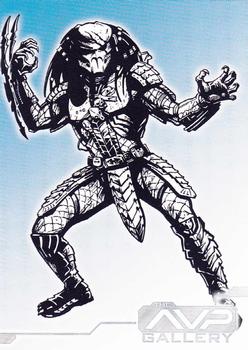 2004 Inkworks Alien vs. Predator #88 Line Art:  Predator Front