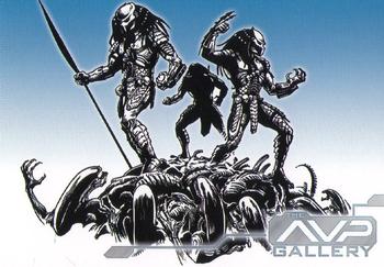 2004 Inkworks Alien vs. Predator #87 Line Art:  The Victors Front