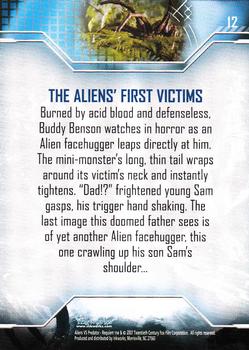 2007 Inkworks Alien vs. Predator Requiem #12 The Aliens' First Victims Back