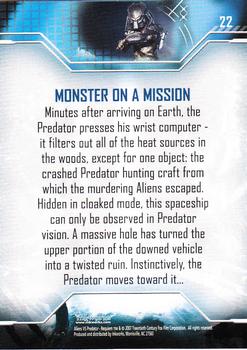 2007 Inkworks Alien vs. Predator Requiem #22 Monster on a Mission Back