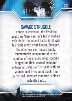 2007 Inkworks Alien vs. Predator Requiem #33 Savage Struggle Back