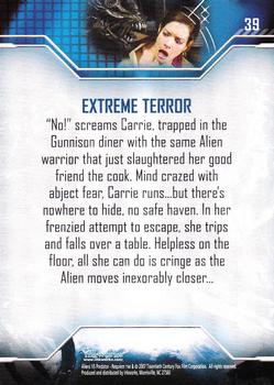 2007 Inkworks Alien vs. Predator Requiem #39 Extreme Terror Back