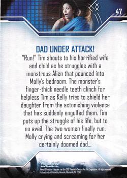 2007 Inkworks Alien vs. Predator Requiem #47 Dad under Attack! Back