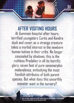2007 Inkworks Alien vs. Predator Requiem #51 After Visiting Hours Back