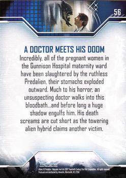 2007 Inkworks Alien vs. Predator Requiem #56 A Doctor Meets His Doom Back