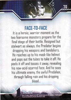2007 Inkworks Alien vs. Predator Requiem #70 Face-to-Face Back