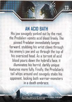 2007 Inkworks Alien vs. Predator Requiem #73 An Acid Bath Back