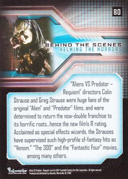 2007 Inkworks Alien vs. Predator Requiem #80 Helming the Horrors Back