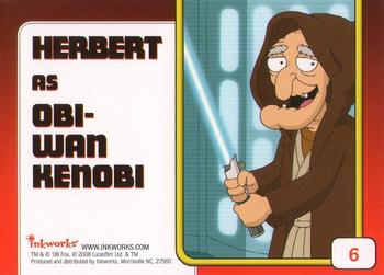 2008 Inkworks Family Guy Presents Episode IV: A New Hope #6 Herbert as Obi-Wan Kenobi Back