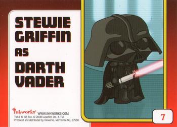 2008 Inkworks Family Guy Presents Episode IV: A New Hope #7 Stewie Griffin as Darth Vader Back