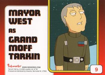 2008 Inkworks Family Guy Presents Episode IV: A New Hope #9 Mayor West as Grand Moff Tarkin Back
