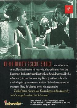 1996-97 Inkworks James Bond Connoisseur's Collection #47 On Her Majesty's Secret Service Back