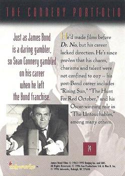 1996-97 Inkworks James Bond Connoisseur's Collection #74 The Connery Portfolio Back