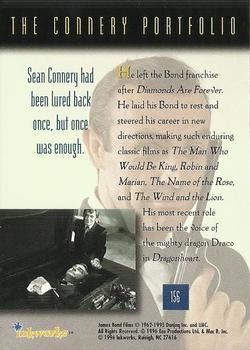 1996-97 Inkworks James Bond Connoisseur's Collection #156 The Connery Portfolio Back