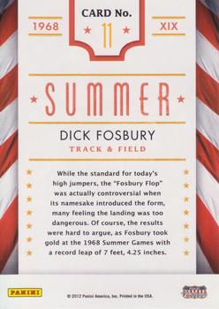 2012 Panini Americana Heroes & Legends - Olympics #11 Dick Fosbury Back