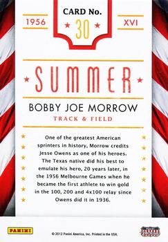 2012 Panini Americana Heroes & Legends - Olympics #30 Bobby Joe Morrow Back