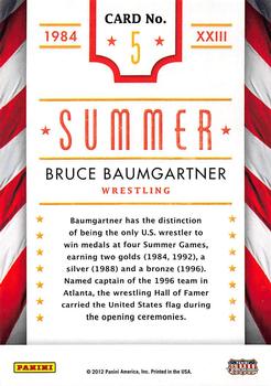 2012 Panini Americana Heroes & Legends - Olympics #5 Bruce Baumgartner Back