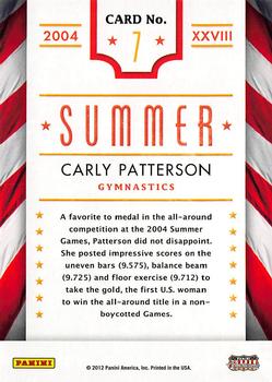 2012 Panini Americana Heroes & Legends - Olympics #7 Carly Patterson Back