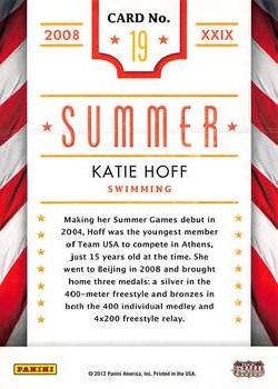 2012 Panini Americana Heroes & Legends - Olympics #19 Katie Hoff Back