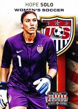2012 Panini Americana Heroes & Legends - US Women's Soccer Team #11 Hope Solo Front