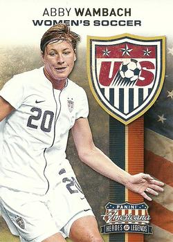 2012 Panini Americana Heroes & Legends - US Women's Soccer Team #1 Abby Wambach Front