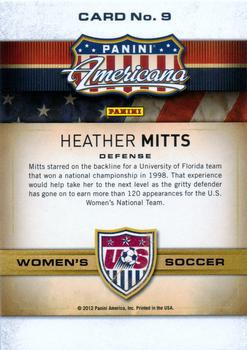 2012 Panini Americana Heroes & Legends - US Women's Soccer Team #9 Heather Mitts Back