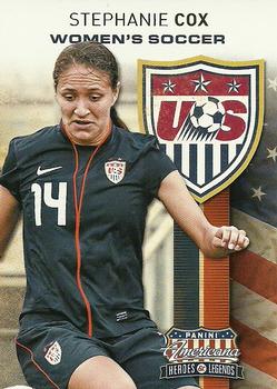 2012 Panini Americana Heroes & Legends - US Women's Soccer Team #20 Stephanie Cox Front