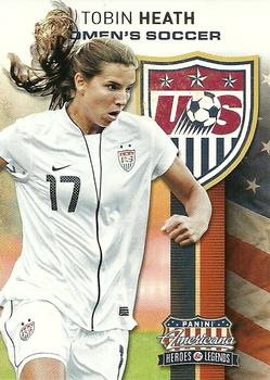 2012 Panini Americana Heroes & Legends - US Women's Soccer Team #22 Tobin Heath Front