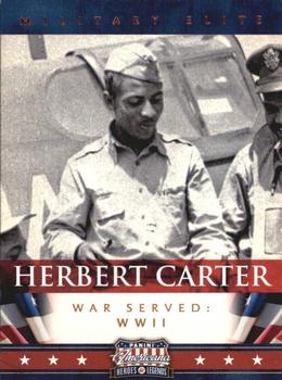 2012 Panini Americana Heroes & Legends - US Military Elite #5 Herbert Carter Front