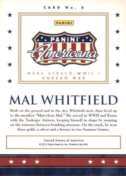 2012 Panini Americana Heroes & Legends - US Military Elite #6 Mal Whitfield Back