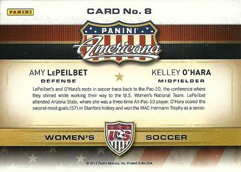 2012 Panini Americana Heroes & Legends - US Women's Soccer Teammates #8 Amy LePeilbet / Kelley O'Hara Back