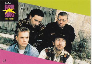 1991 Pro Set SuperStars MusiCards #101 U2 Front