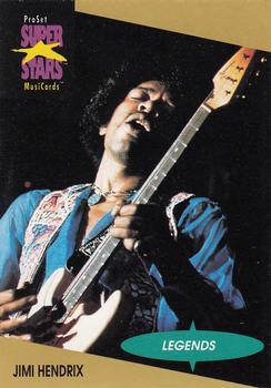 1991 Pro Set SuperStars MusiCards #10 Jimi Hendrix Front