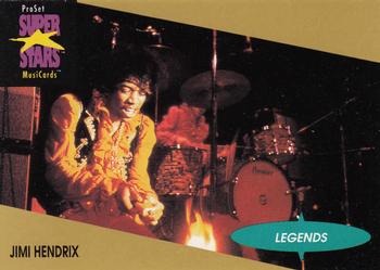 1991 Pro Set SuperStars MusiCards #11 Jimi Hendrix Front