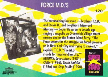 1991 Pro Set SuperStars MusiCards #120 Force M.D.'s Back