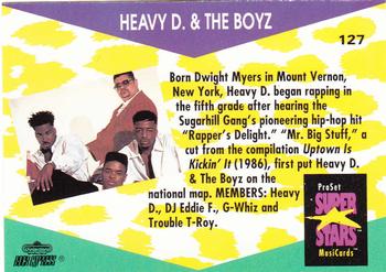 1991 Pro Set SuperStars MusiCards #127 Heavy D. & the Boyz Back