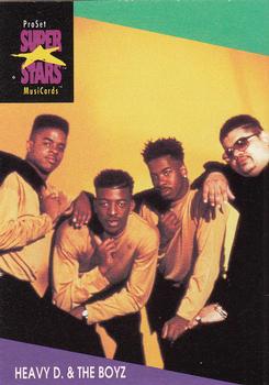 1991 Pro Set SuperStars MusiCards #127 Heavy D. & the Boyz Front