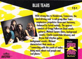 1991 Pro Set SuperStars MusiCards #151 Blue Tears Back