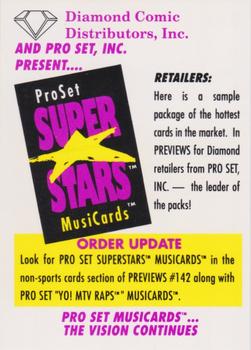 1991 Pro Set SuperStars MusiCards #NNO Diamond Comic Distributors Front