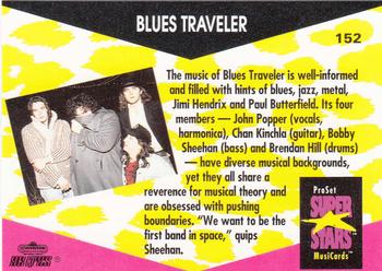 1991 Pro Set SuperStars MusiCards #152 Blues Traveler Back